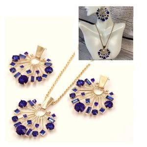 🐘 GP Creative Crystal Illusion Earring and Necklace Set